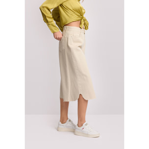 Kocca - Pantaloni cropped wide-leg Donna, Tinta unita