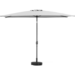 Parasol jardin "Sol 2" - Rectangle - 2 x 3 m - Gris + Dalles à lester incluses