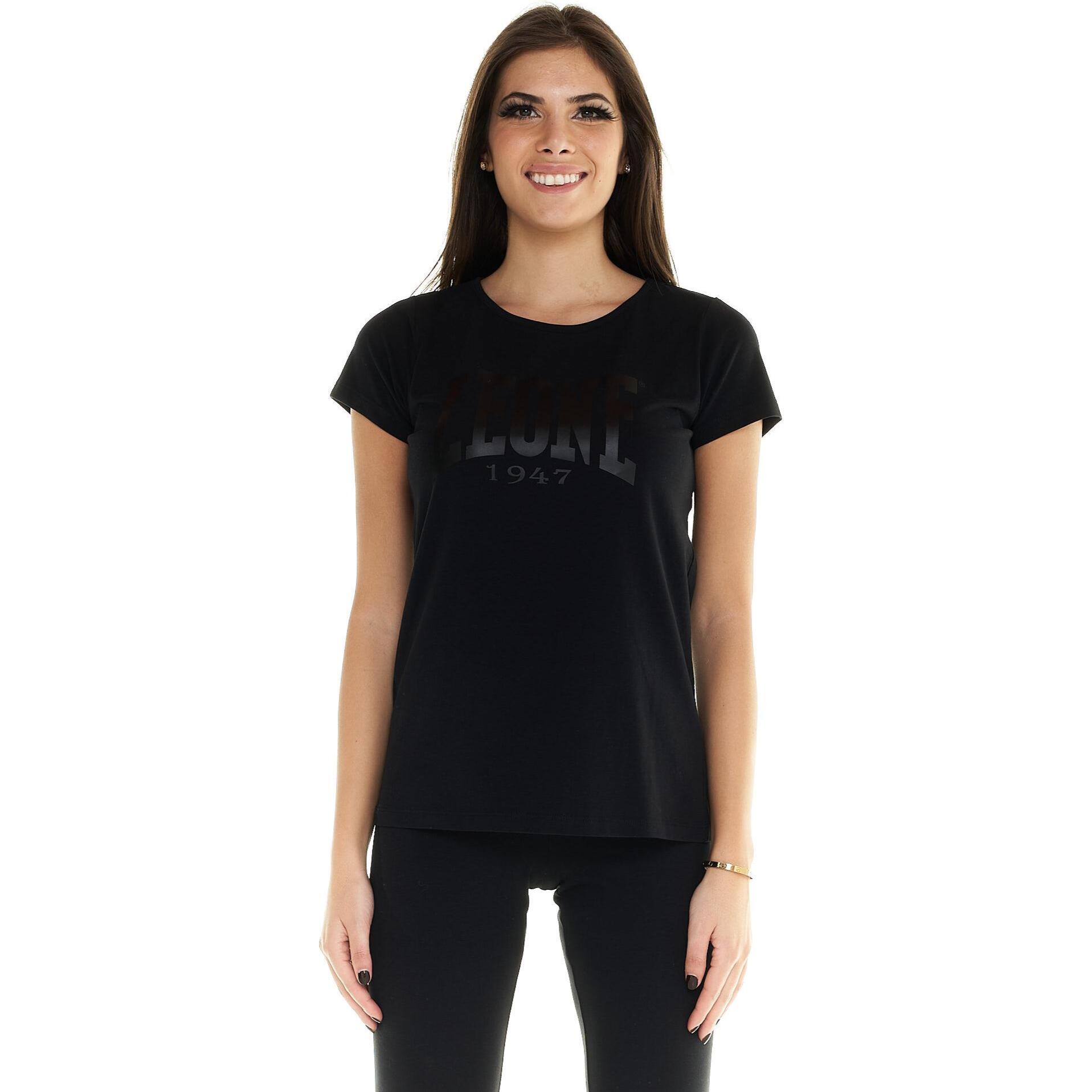 T-shirt Leone donna con maniche corte Blackout