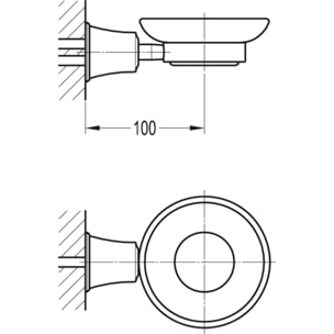 Porte savon mural PAINI Lady's Auburn
