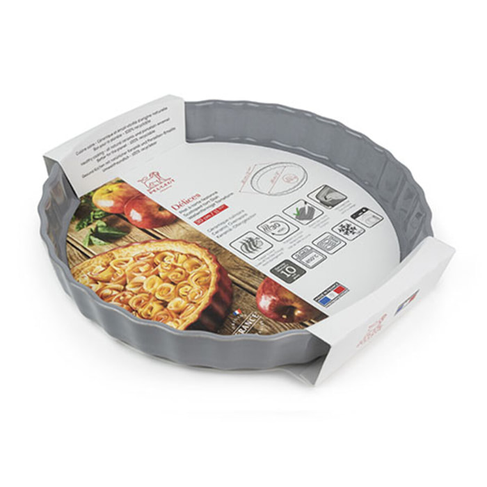 Moule à tarte festonné gris argent 30 cm Délices