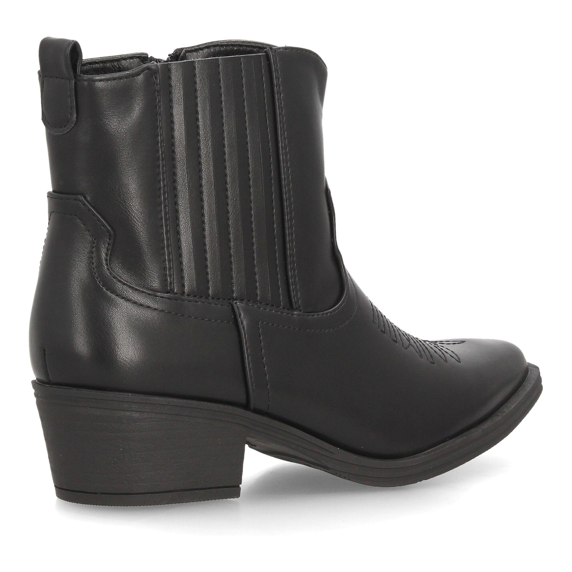 Botines bajos cowboy con bordados y tacónpara mujer