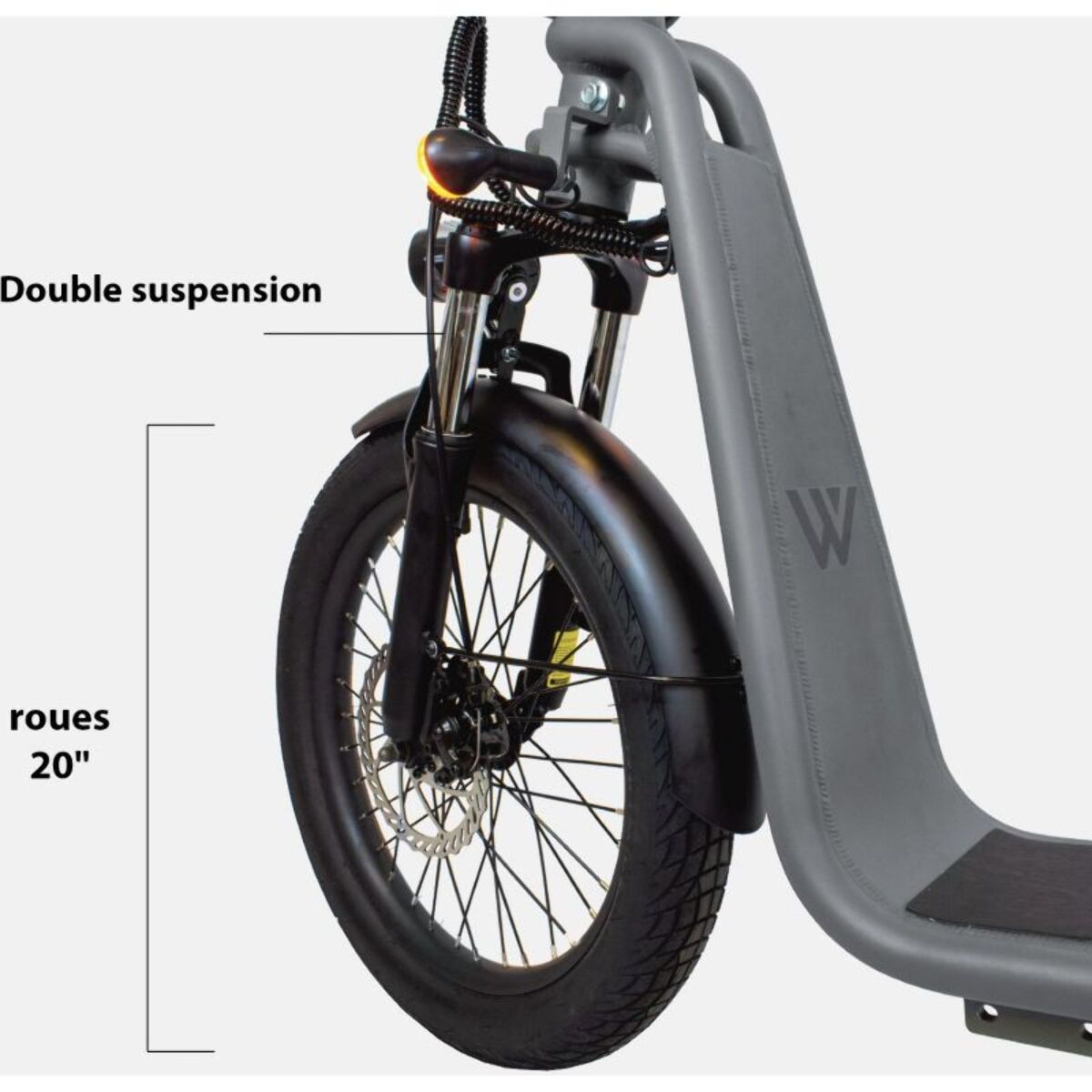 Draisienne électrique WISPEED WIMOB Plus Gris - Homologué