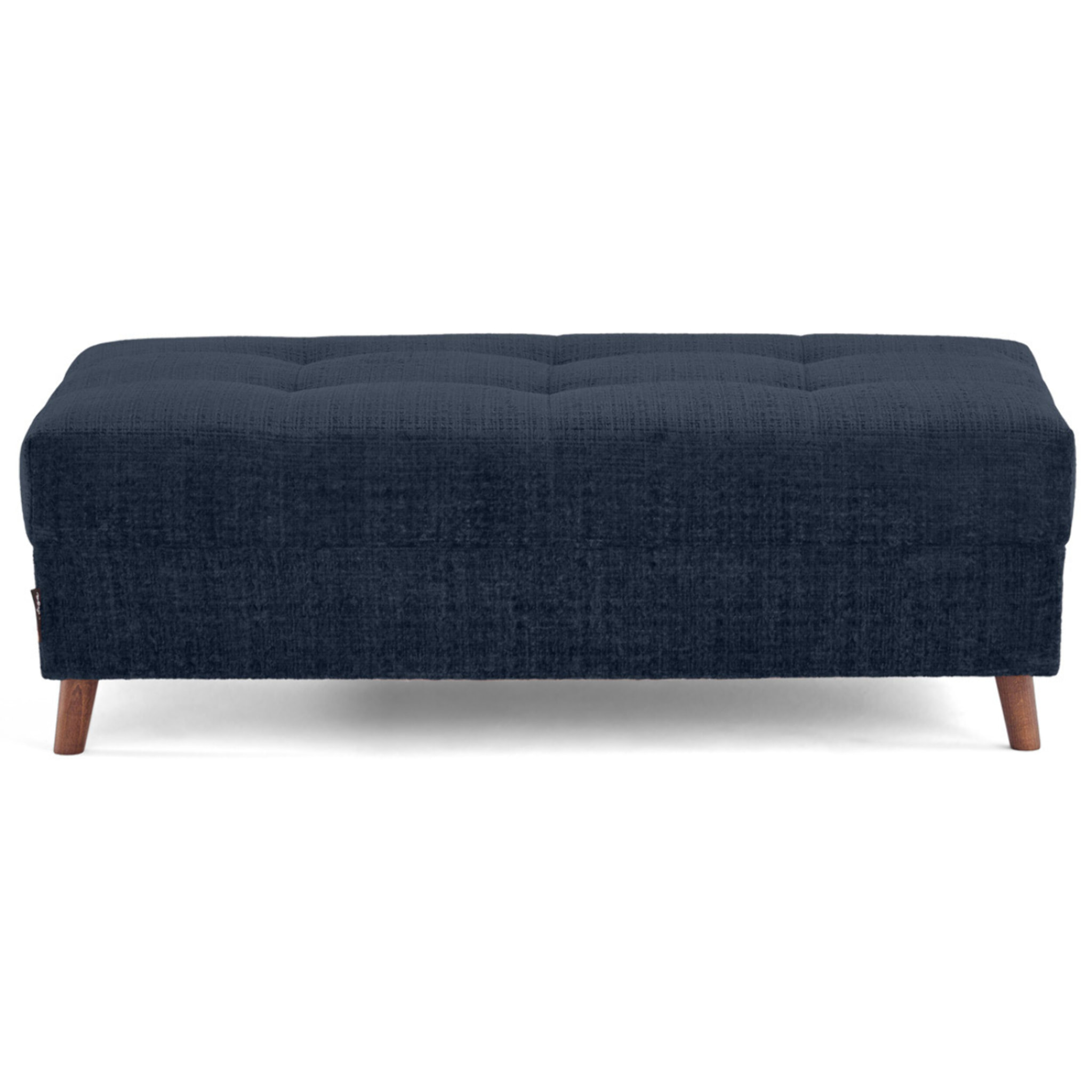 Rune - pouf en velours texturé - Bleu