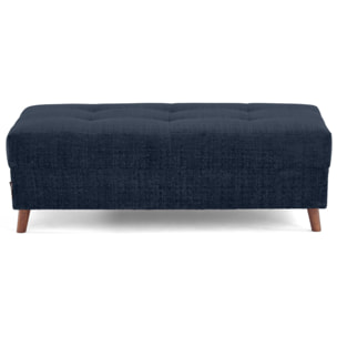 Rune - pouf en velours texturé - Bleu