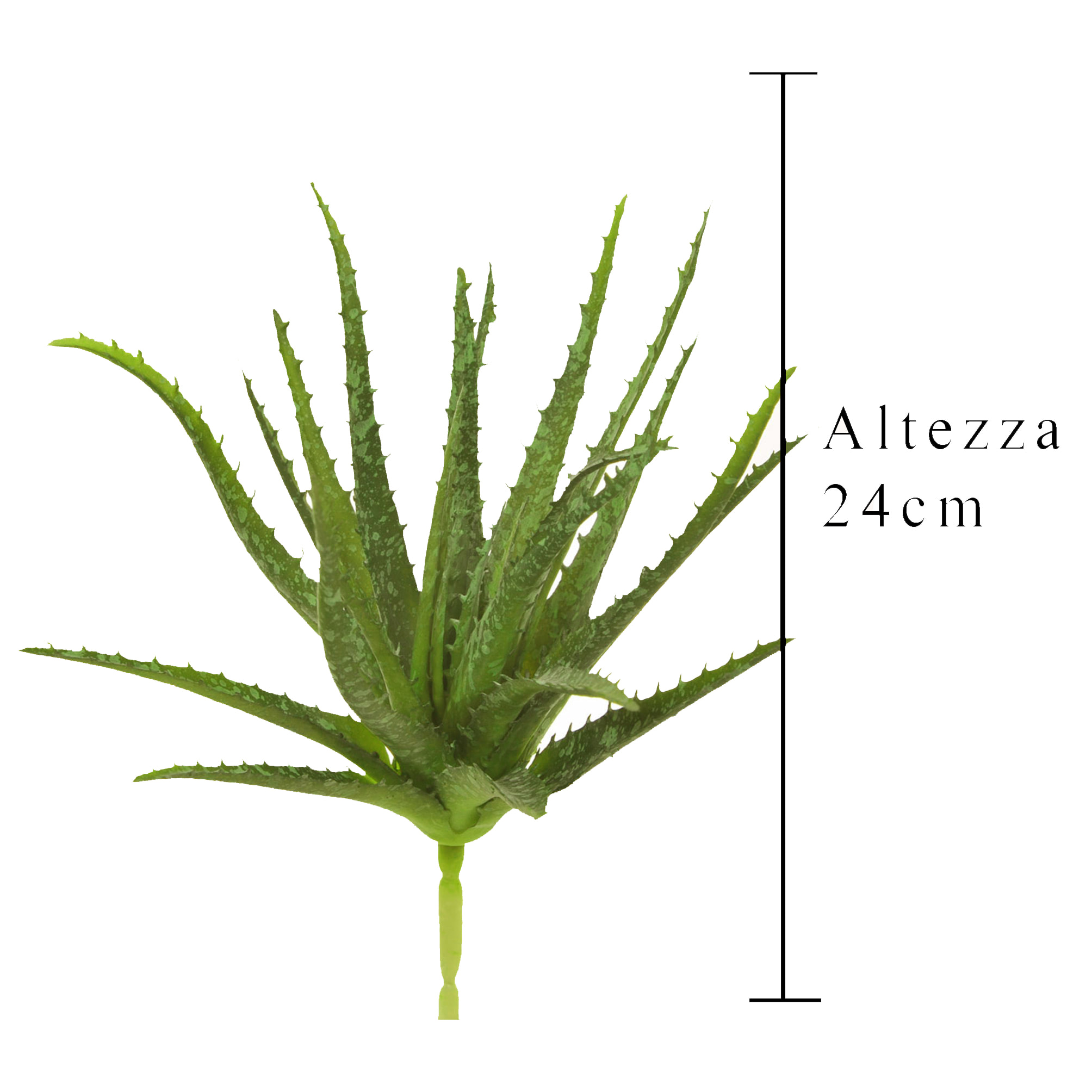 Aloe. Altezza 24 Cm - Pezzi 6 - 27X24X27cm - Colore: Verde - Bianchi Dino - Piante Artificiali