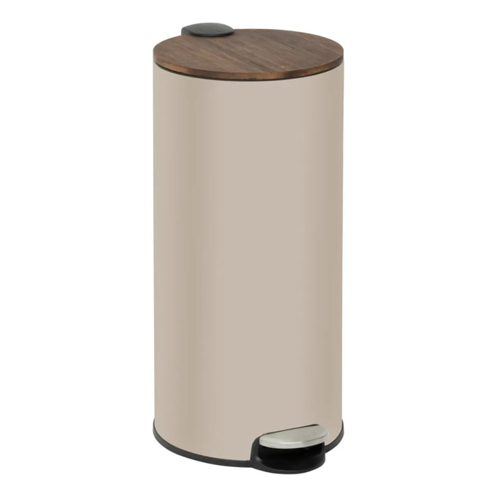 Poubelle Modern Color avec Pedale 30L Argile et Acacia 37,7x29,2x59,5 cm