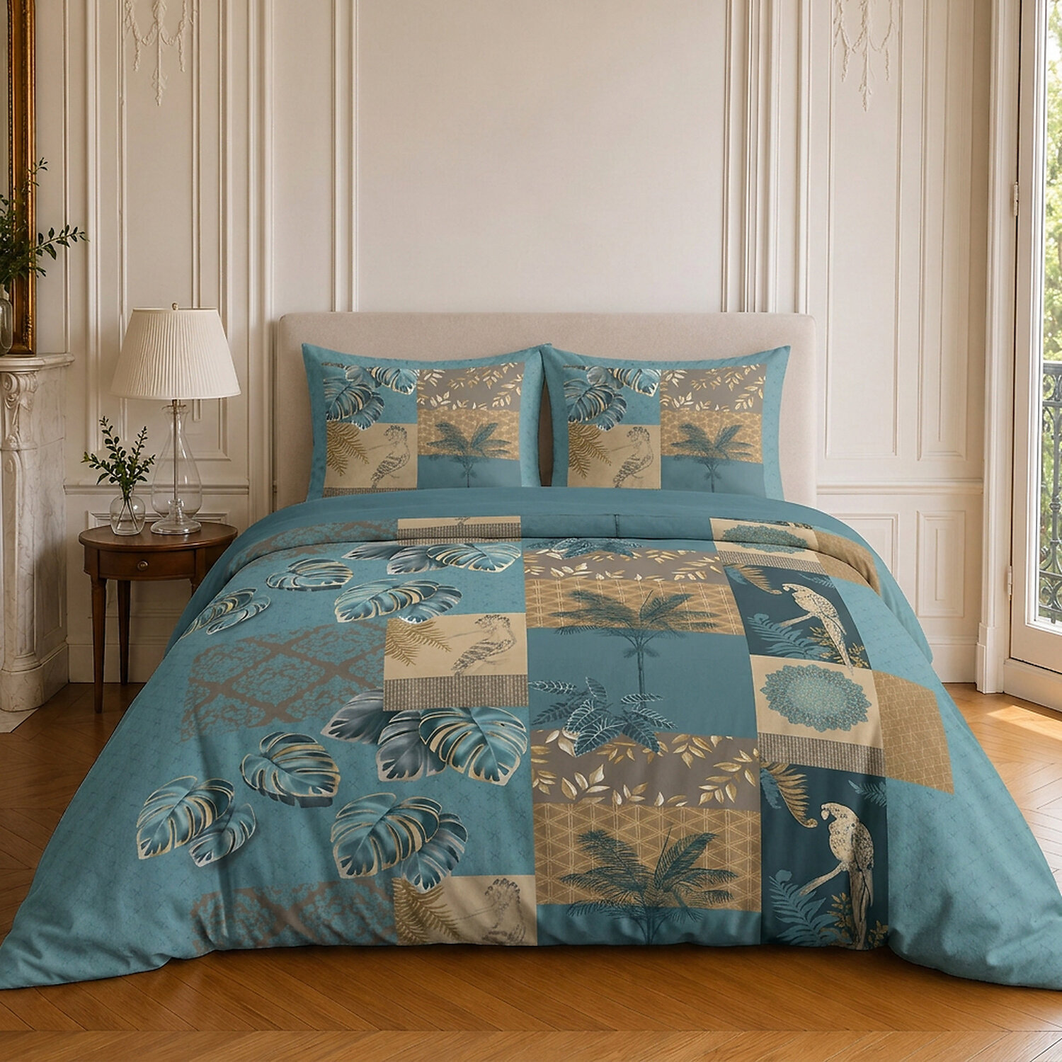 Parure housse de couette 100% microfibre motif tropical - SURINAME