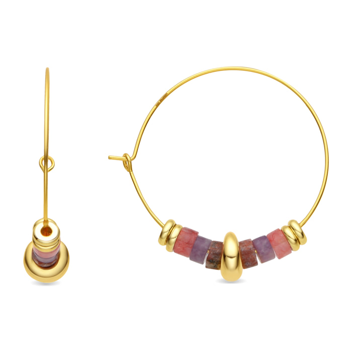 Pendientes Darkba acabado oro amarillo 18k