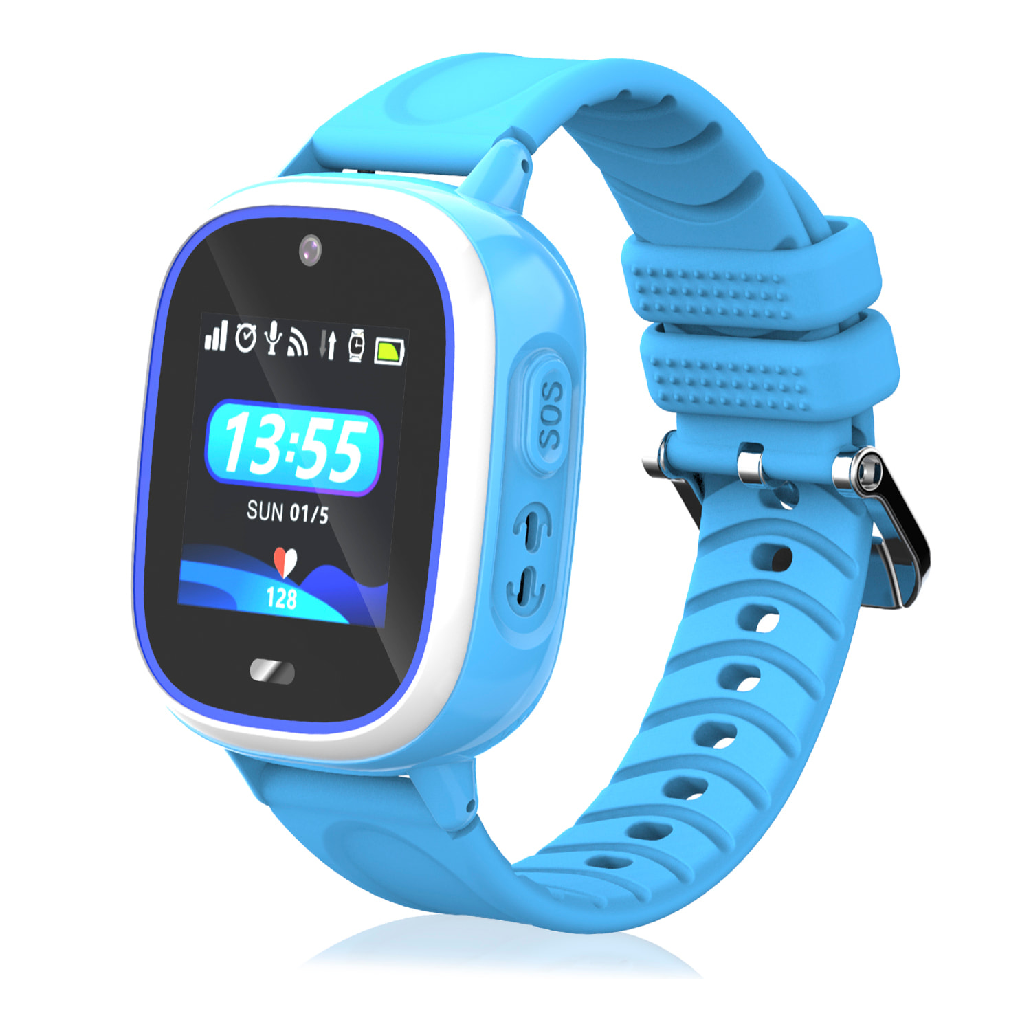 DAM Smartwatch TD31 GPS, LBS, WiFi. Localizador especial para niños. Con cámara, llamada SOS, alarma. 4,1x1,55x5,5 Cm. Color: Azul