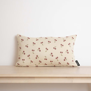 Housse de coussin jacquard 30x50 cm Cerises