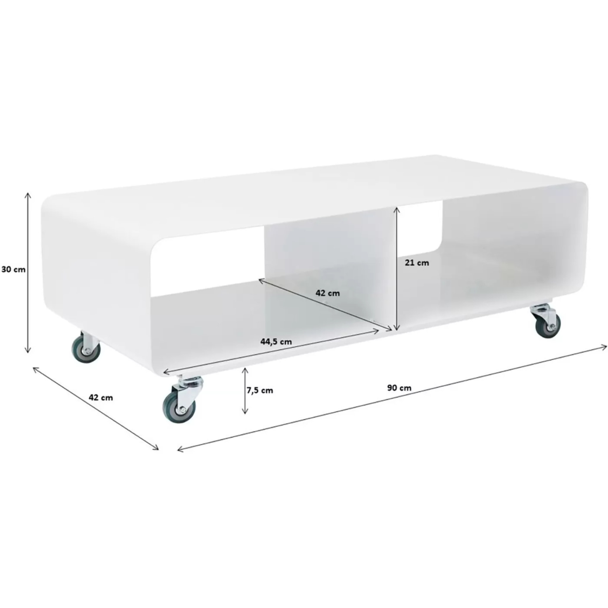 Meuble TV Lounge à roulettes violet Kare Design