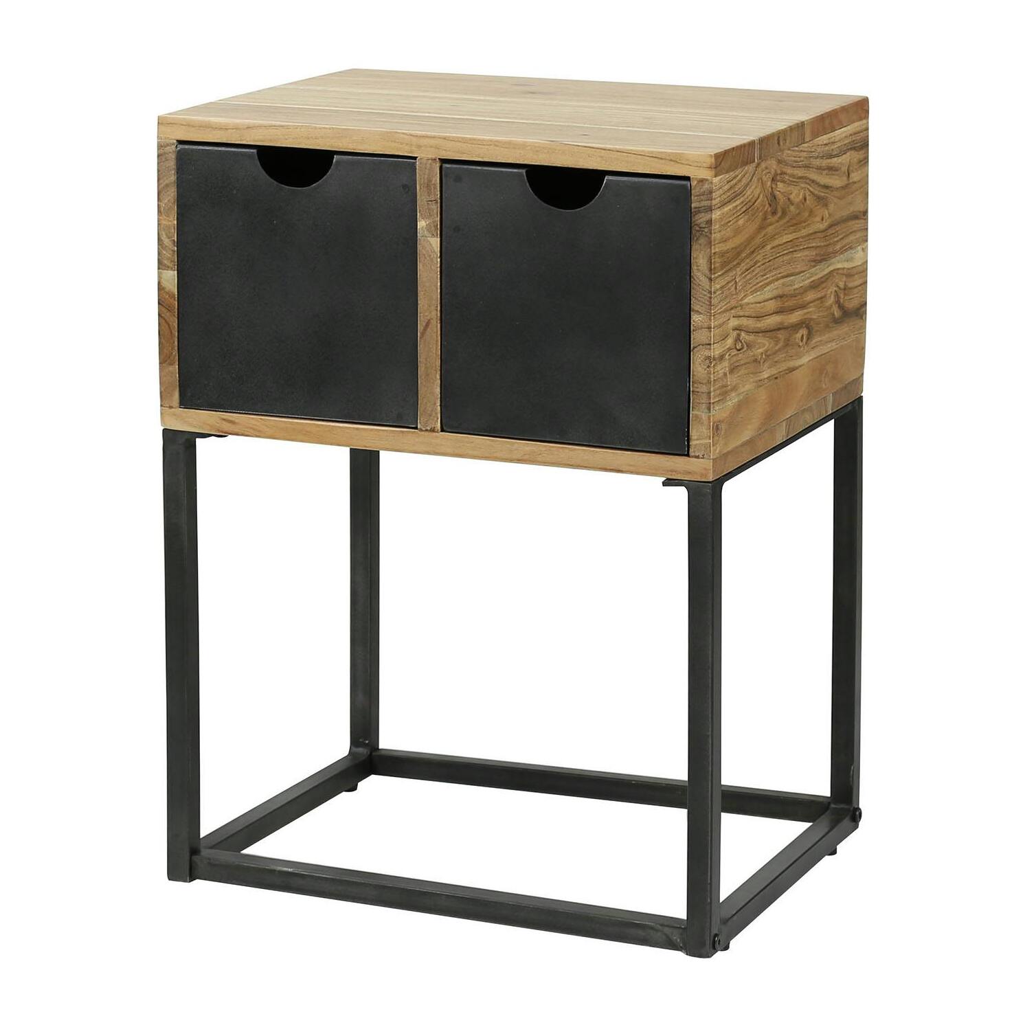 Table de chevet bois/métal industrielle BUNBURY