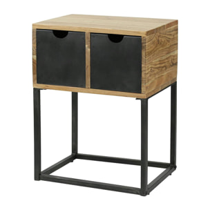 Table de chevet bois/métal industrielle BUNBURY