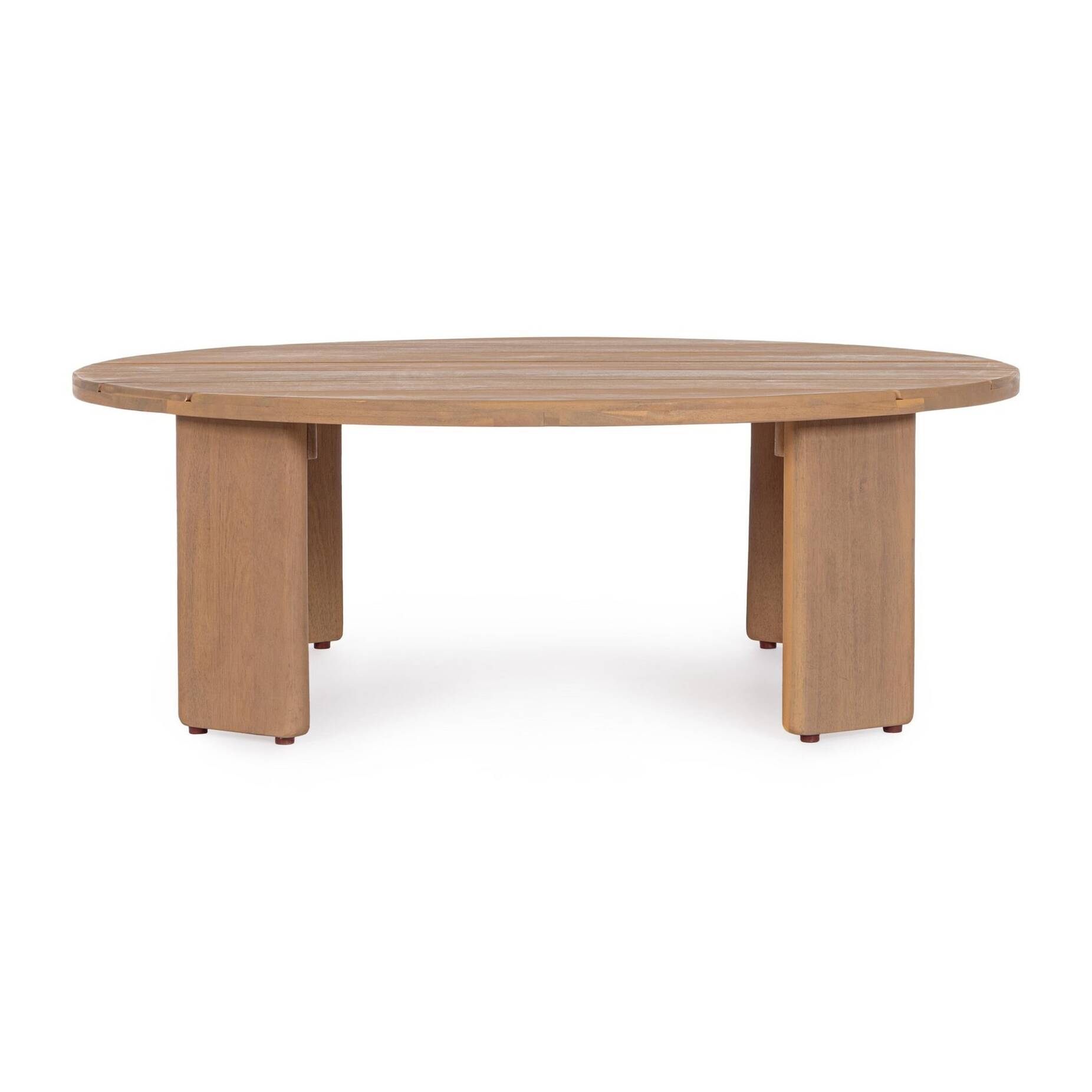 Tavolino ovale GIRONA in legno di acacia, 100×80 cm