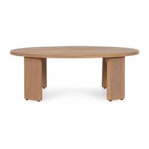 Tavolino ovale GIRONA in legno di acacia, 100×80 cm