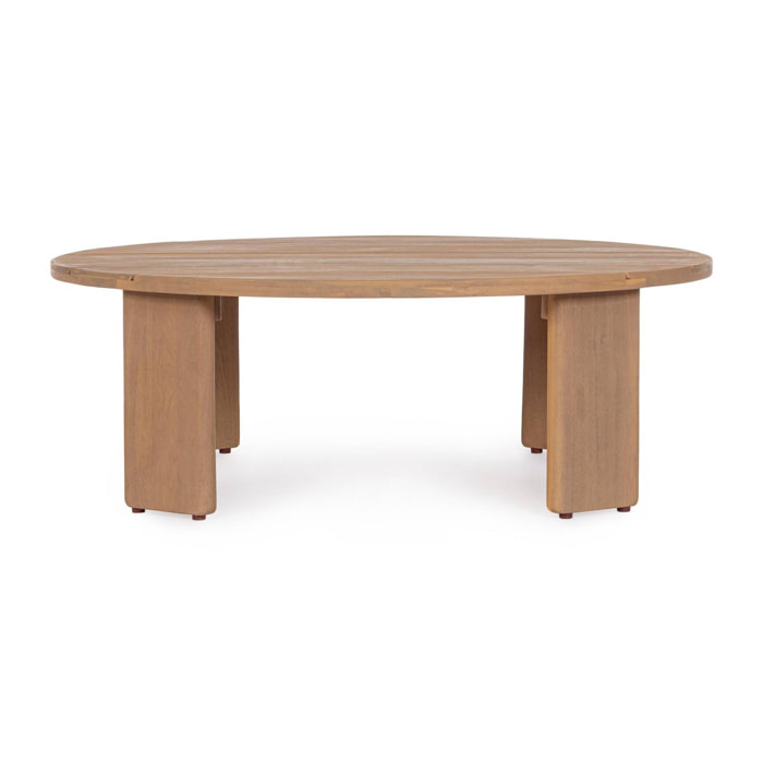 Tavolino ovale GIRONA in legno di acacia, 100×80 cm
