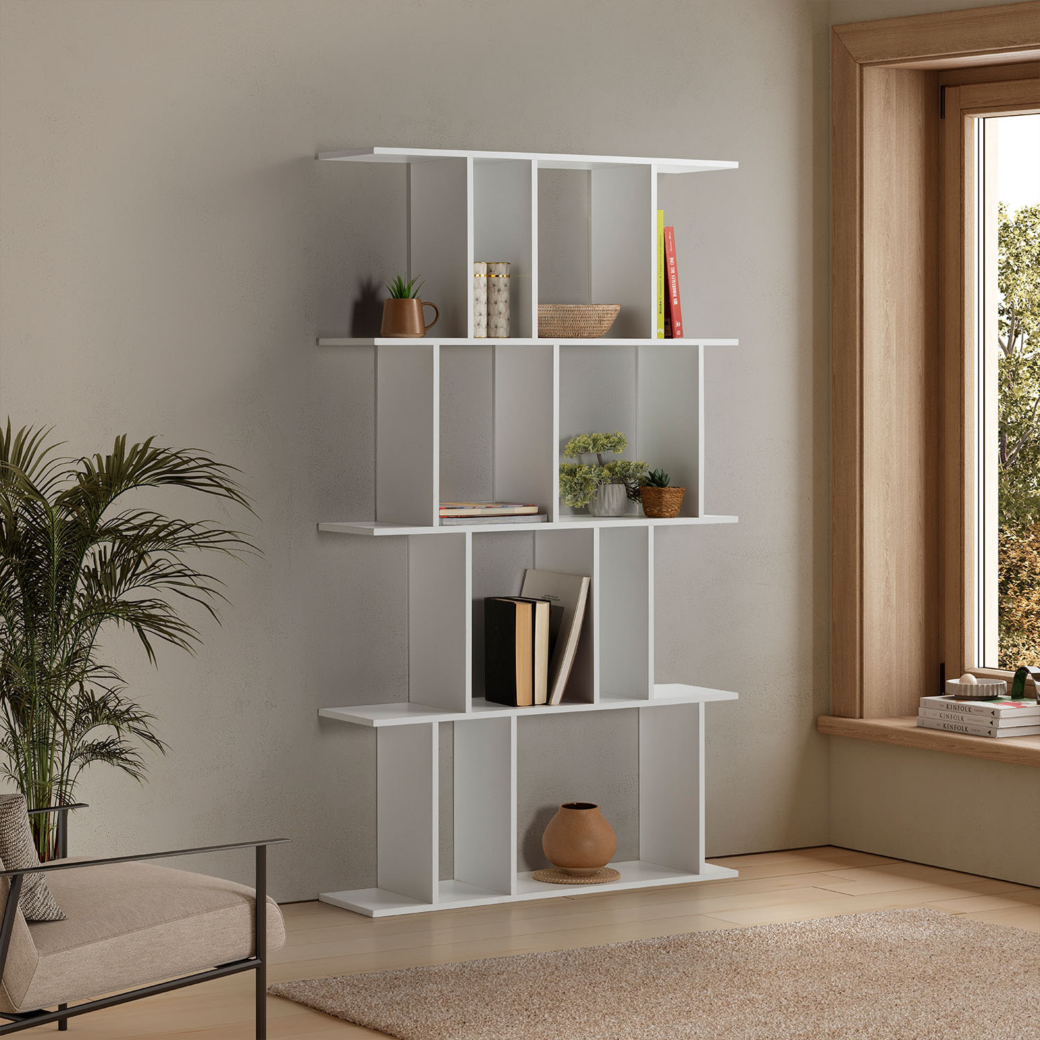 Estantería Niko 8 huecos color Blanco