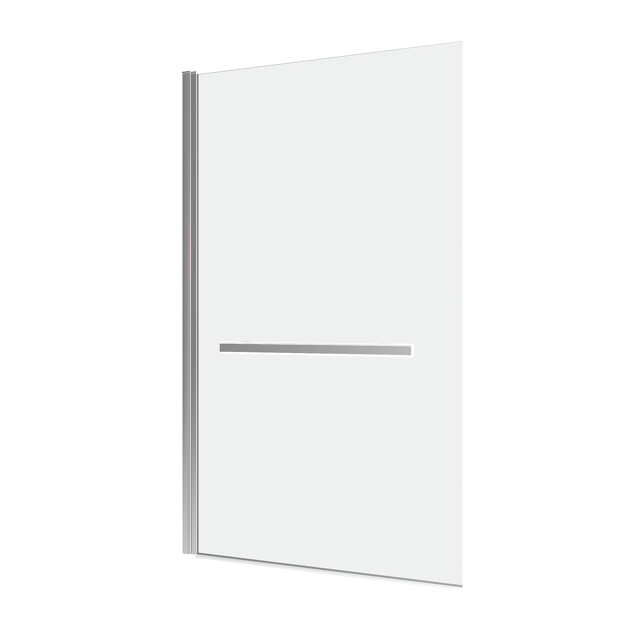 Pare baignoire Pivotant avec Porte-Serviette 85x150cm - Profilé Chrome - Verre 6mm - TSHAPE CHROMED
