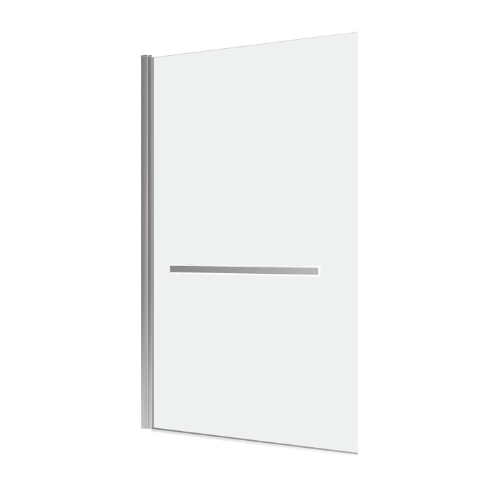 Pare baignoire Pivotant avec Porte-Serviette 85x150cm - Profilé Chrome - Verre 6mm - TSHAPE CHROMED