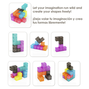 Cubo Magnético 3D Twist. Puzzle en 3 dimensiones, desafios con varios niveles de dificultad. 7 piezas 3D.