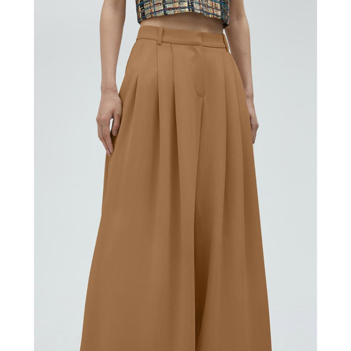 Pantalone palazzo con pinces