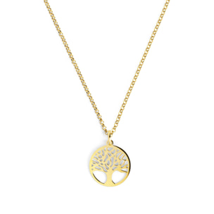 Collier Arbre de Vie Argent Plaqué Or
