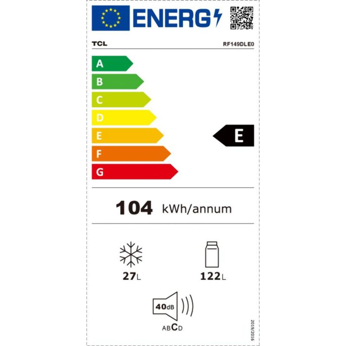 Réfrigérateur top TCL RF149DLE0