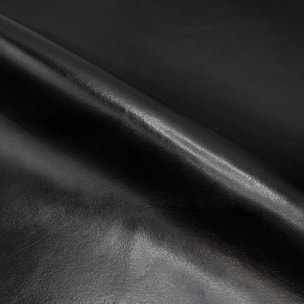 Fauteuil noir en croute de cuir enduite - Club