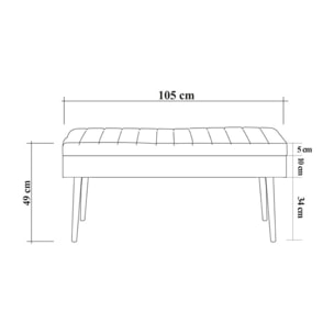 Panca Dcart, Panchina multiuso, Seduta per ospiti, Cassapanca multifunzione, 90x39h40 cm, Noce e Antracite