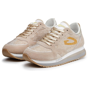 Sneakers Alberto Guardiani beige-oro-oro