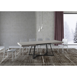 Table extensible 90x160/264 cm Booster cachemire pieds anthracite