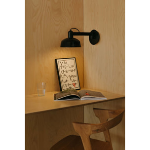 TATAWIN Lampe métal applique bras murale noir