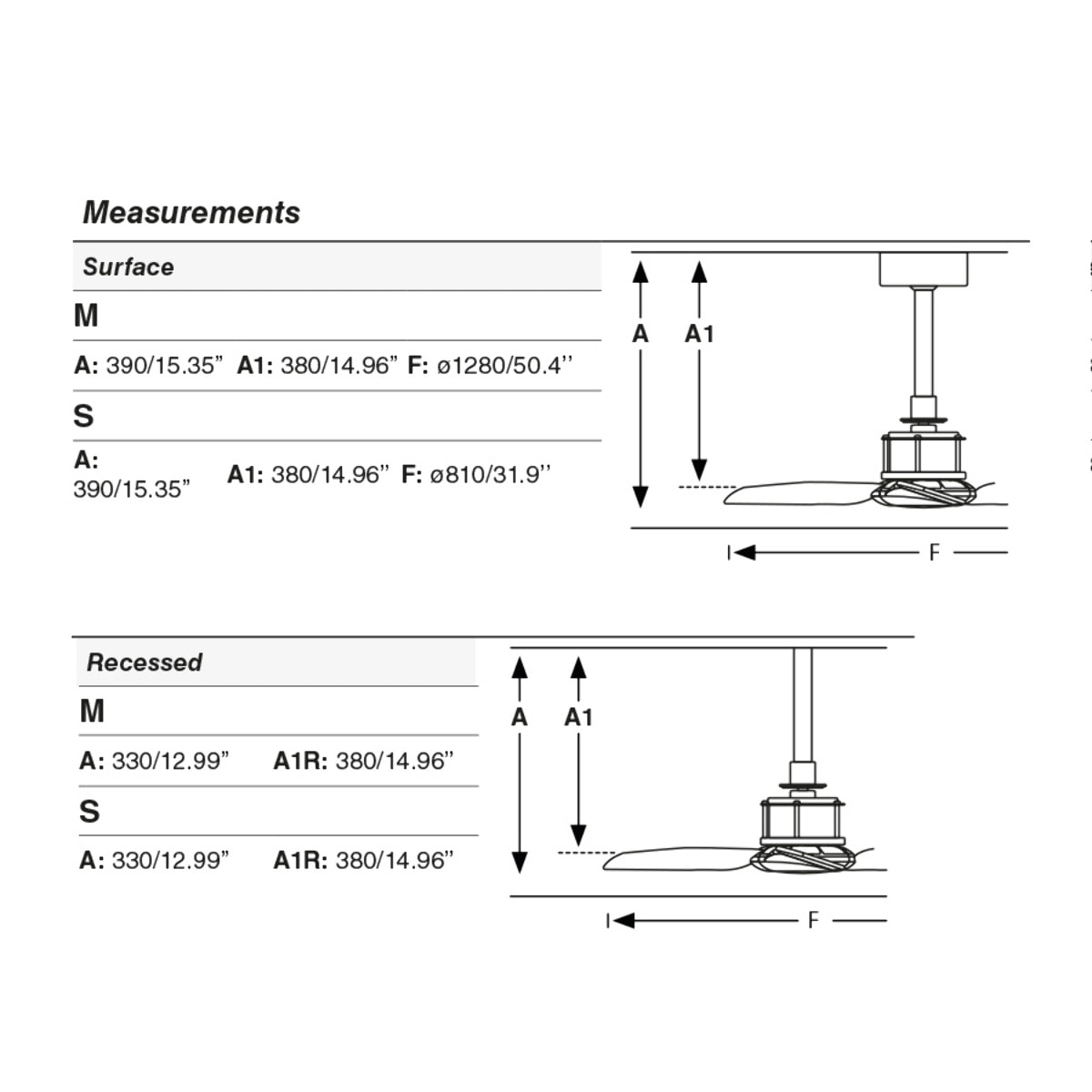 JUST FAN M Ventilatore a soffitto nero opaco