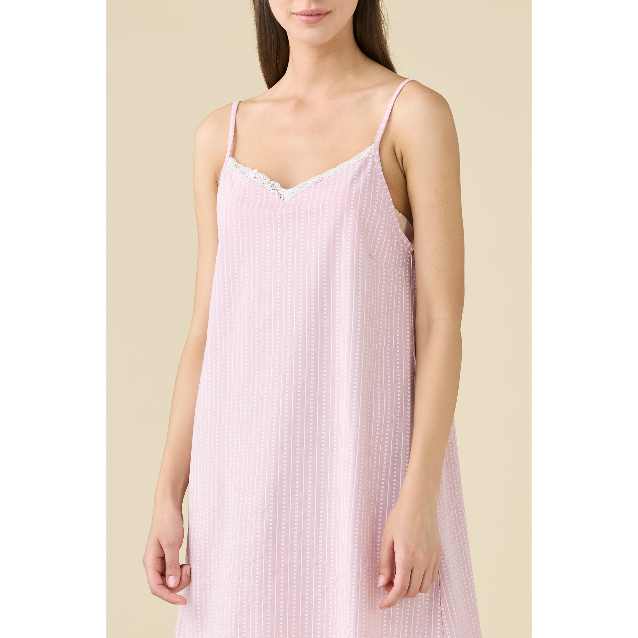 Camicia da notte donna estiva in cotone articoloclassic heart. Noidinotte