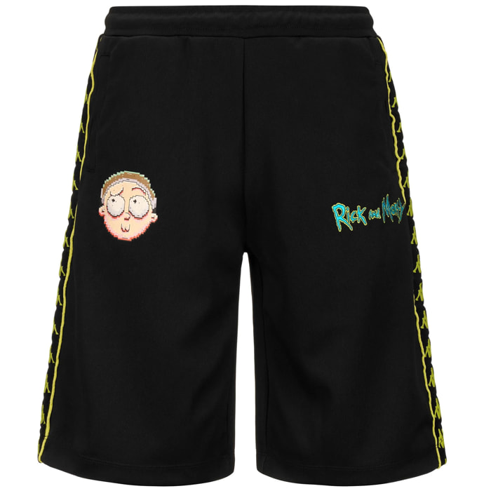 Kappa - Pantaloni Corti Uomo Nero - 222 Banda Myo Warner Bros
