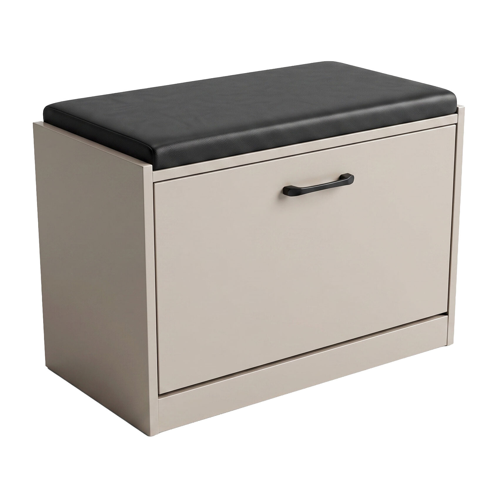 Kaizen - Panca da Ingresso con Scarpiera 63x47x30 cm 9 paia Portascarpe con Cuscino in Legno Tortora