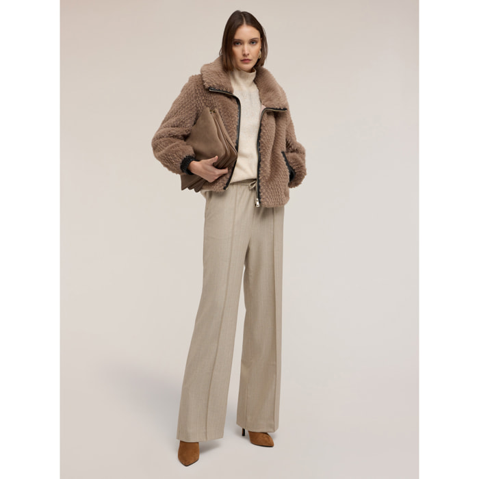 Motivi - Giubbotto effetto peluche - Nocciola