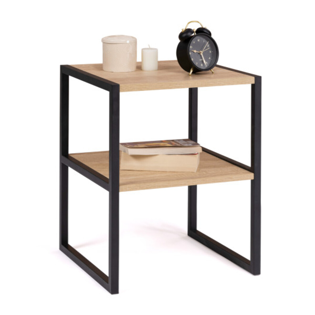 Tables de chevets Memphis avec étagère - lot de 2