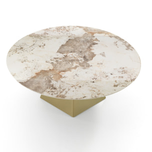 Oresteluchetta Tavolo allungabile rettangolare / rotondo ARVIN ONICE GOLD