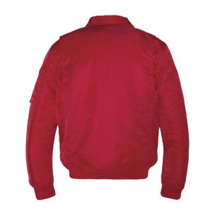 210-100RS CWU JACKET WITH DETACHABLE SCHOTT BADGE 100% RECYCLED NYLON Rosso