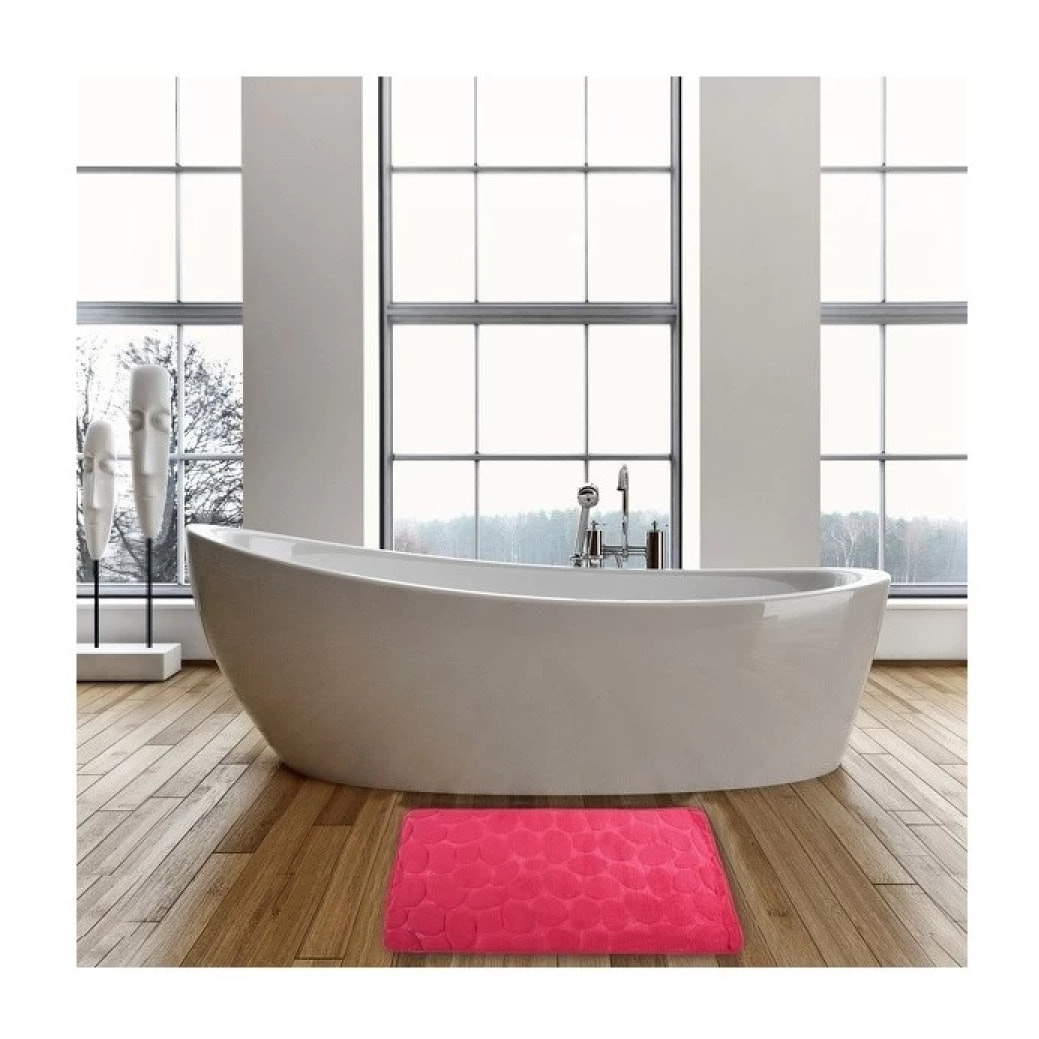 Tapis de bain Microfibre PEBBLE 40x60cm Rose Fuschia MSV