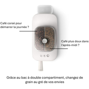 Machine à expresso PHILIPS Baristina BAR320/00 cafetière à grain bac double compartiment Blanche