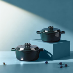 Cocotte en fonte ronde   - "Masseiron Emeraude"
