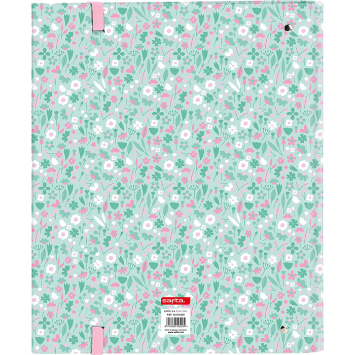 Carpeta 4 anillas 35mm c/recambio safta "cuore"