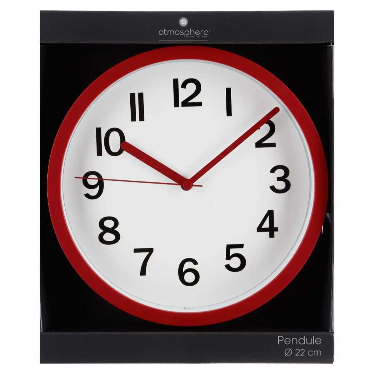 Horloge Rouge en plastique D22