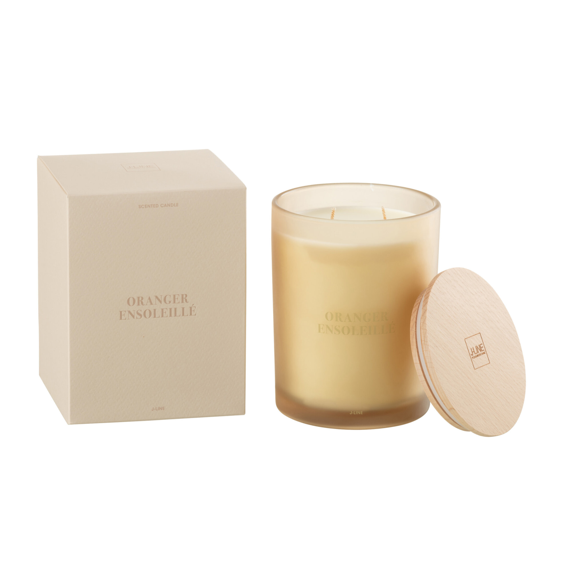 J-Line bougie parfumée Accords Essentiels - Oranger Ensoleillé - jaune - 52H