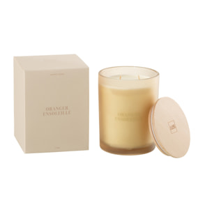J-Line bougie parfumée Accords Essentiels - Oranger Ensoleillé - jaune - 52H