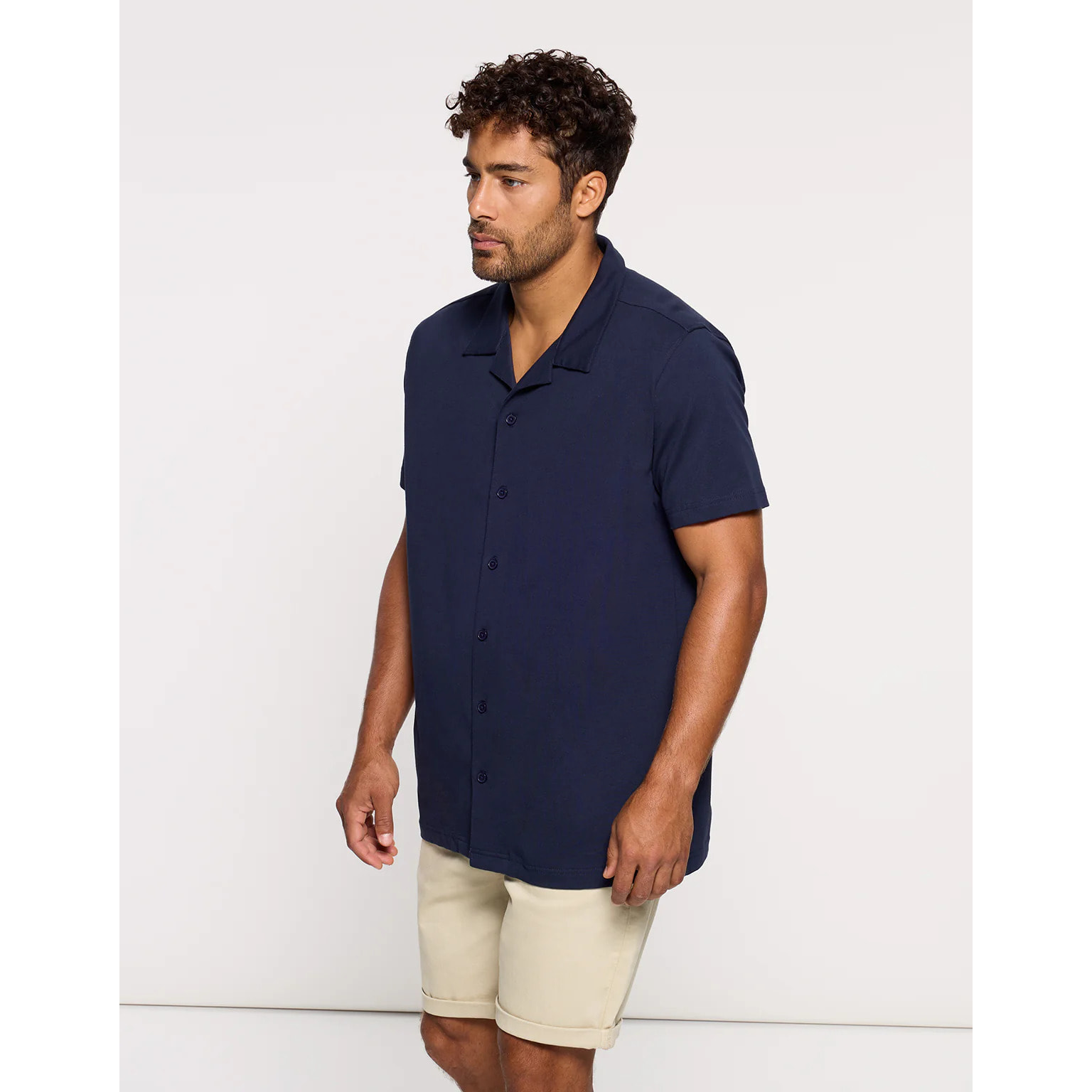 Camisa Manga Corta Azul Marino - Atimo