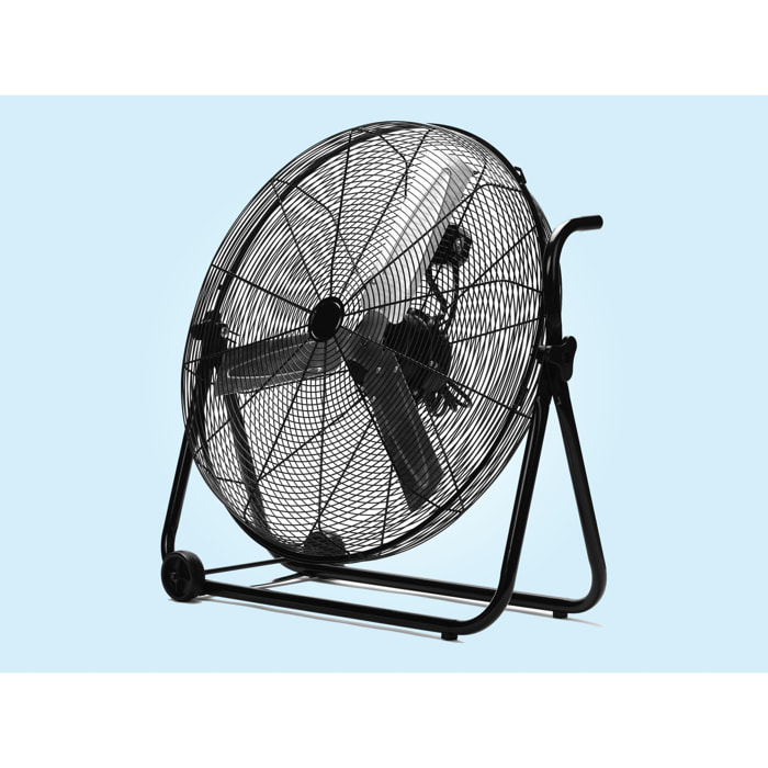 Ventilador industrial de aluminio 160 W con 3 velocidades y ruedas VENTY IND 160 PURLINE